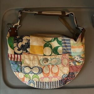 Vintage Coach 10441 Patchwork Shoulder Bag